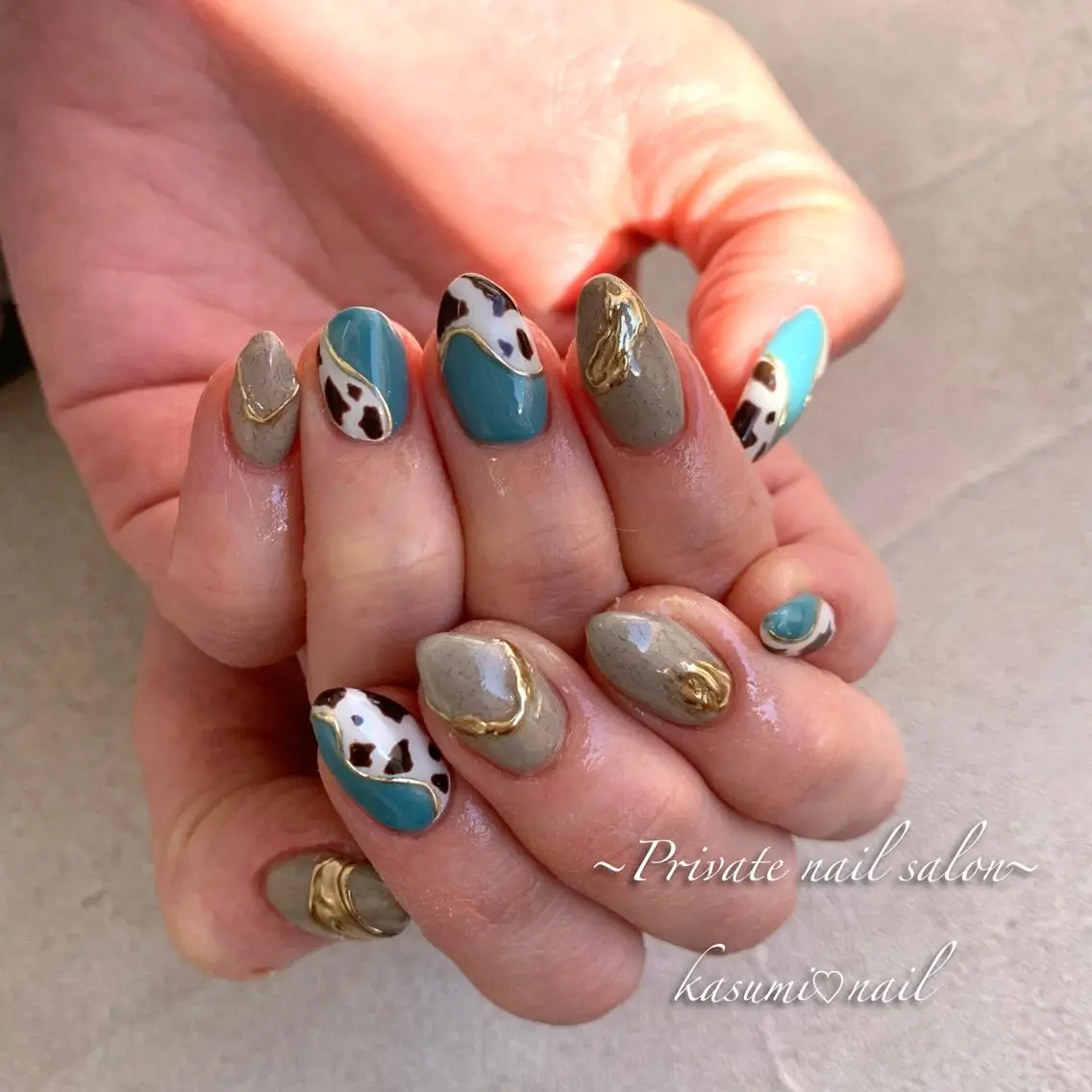 ネイル アートネイル ラメ(グリッター) マグネットネイル ミラーネイル ニュアンスネイル KASUMI♡ Nailのネイルデザイン
