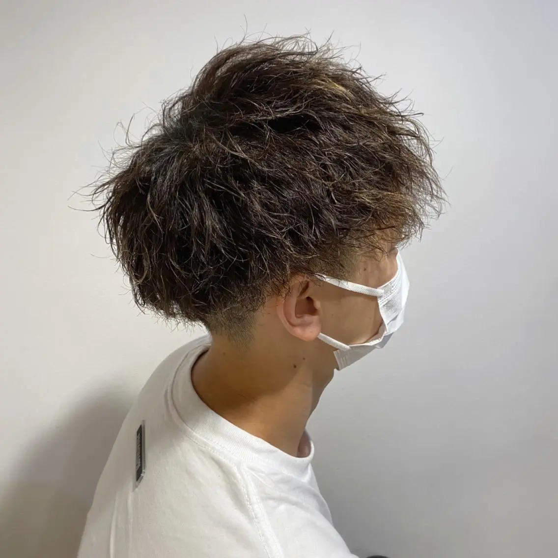 ショート パーマ メンズ カット ヘアカラー パーマ トリートメント メンズパーマ 西條真治のヘアスタイル