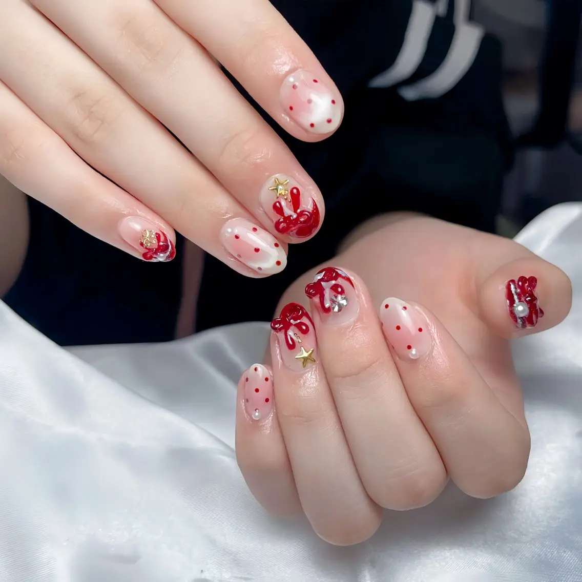 ネイル アートネイル チークネイル ジェルネイル ロングネイル マグネットネイル ハンドネイル Rin Nail 新大久保店のネイルデザイン