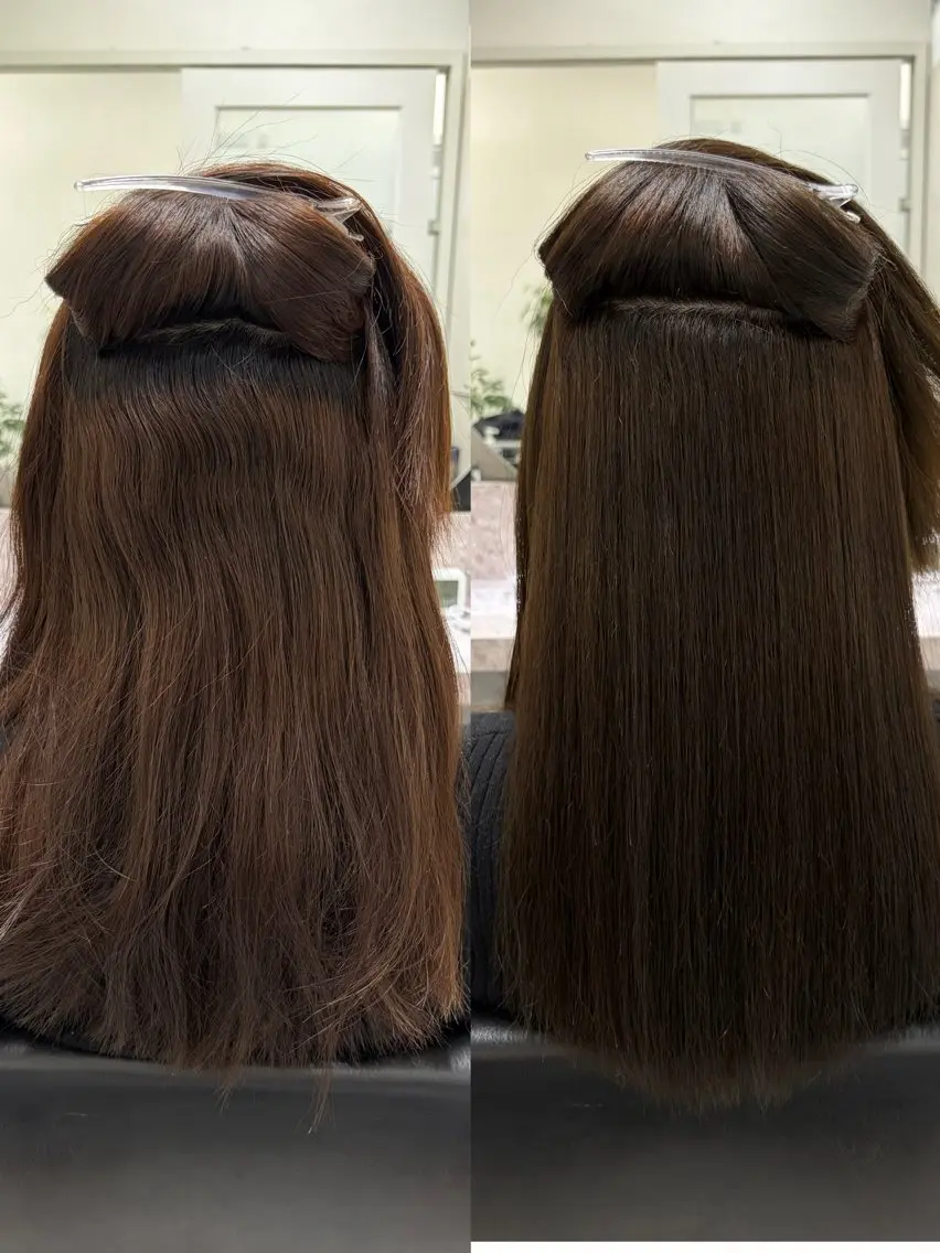 ロング カラー カット 縮毛矯正 縮毛矯正特化 RUNAのヘアスタイル