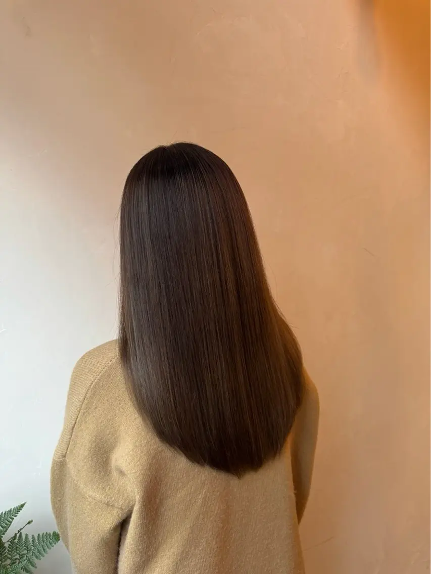セミロング カラー プチ アルクのヘアスタイル