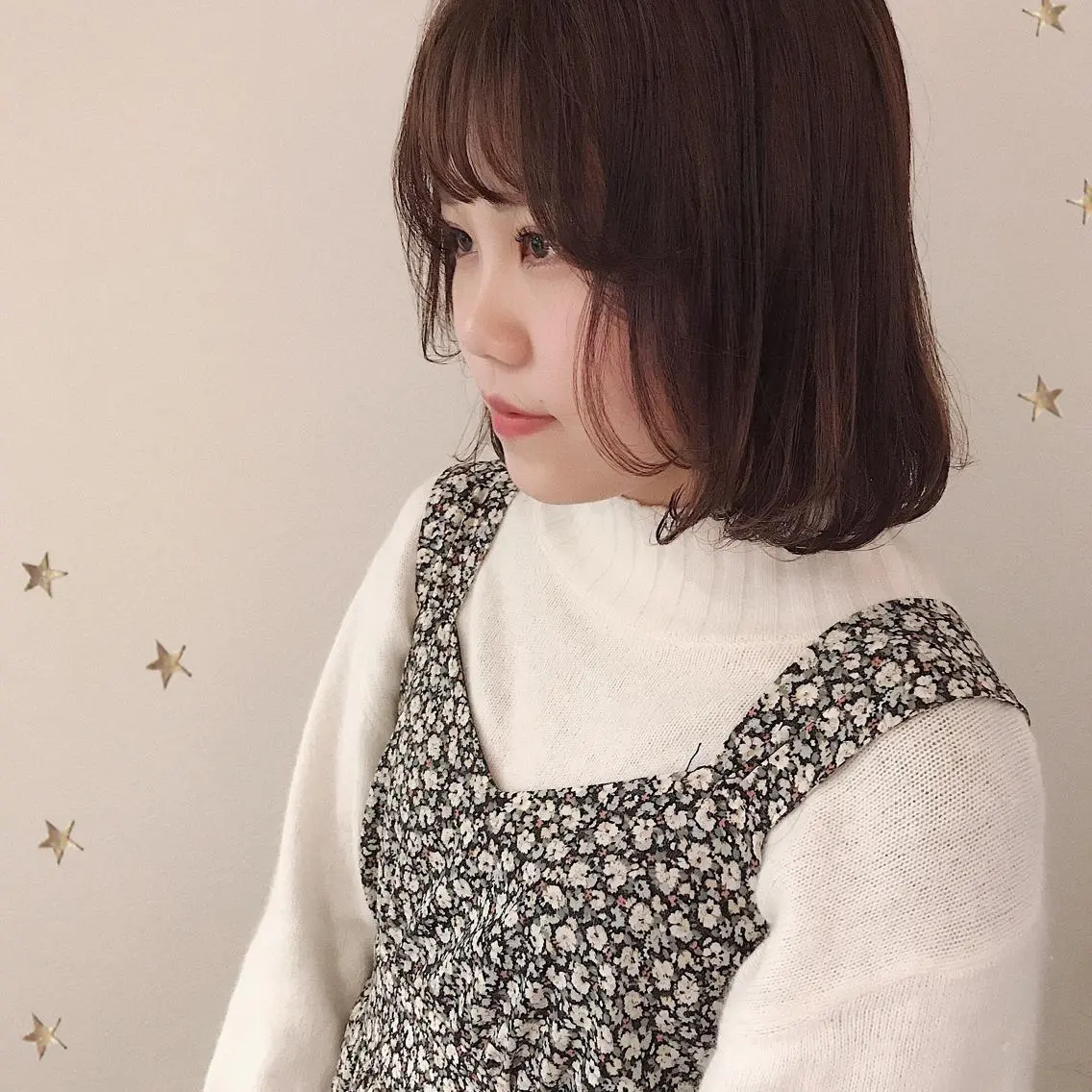 ミディアム カット 市川 千夏のヘアスタイル