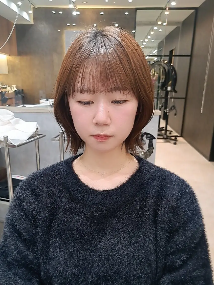 ショート ボブ くびれヘア カット トリートメント 関口 知佳のヘアスタイル
