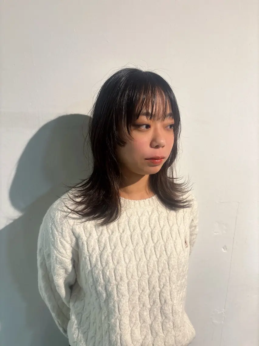 セミロング くびれヘア レイヤーカット のどか 縮毛矯正/ショートのヘアスタイル