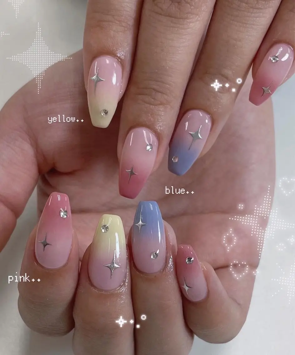 メンズ ネイル ハンドネイル MINAMI໒꒱ Y2K、韓国ガーリーのネイルデザイン