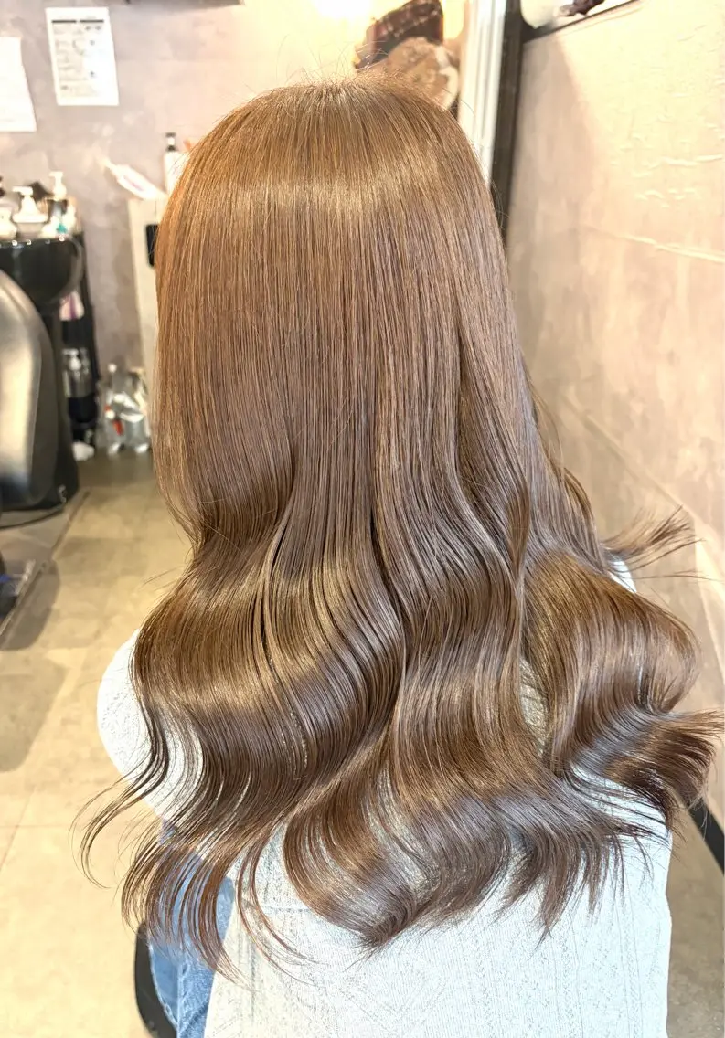 ロング カラー ヘアカラー トリートメント 🩶鈴木茉奈🩶艶髪 /透明感/暖色カラーのヘアスタイル