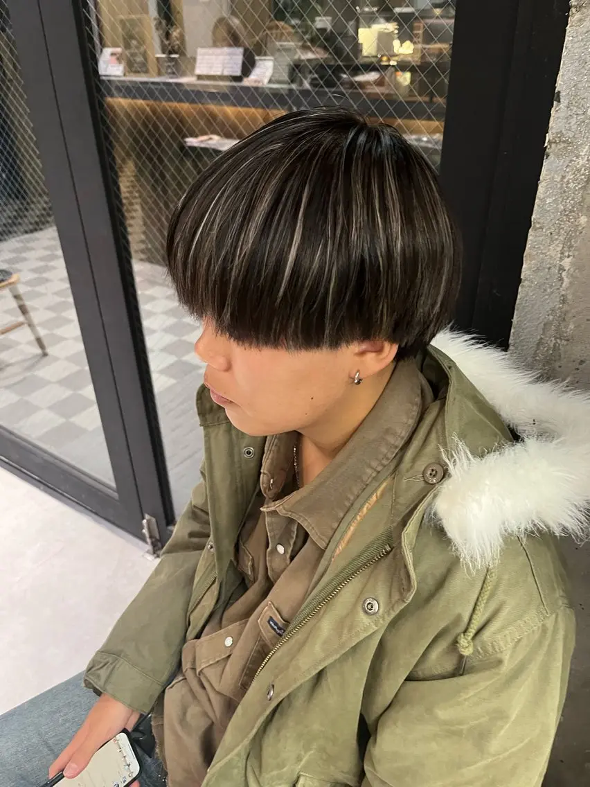 ショート メンズ メンズハイライト ハイライト 🌊ハイライト Rizu🌊のヘアスタイル