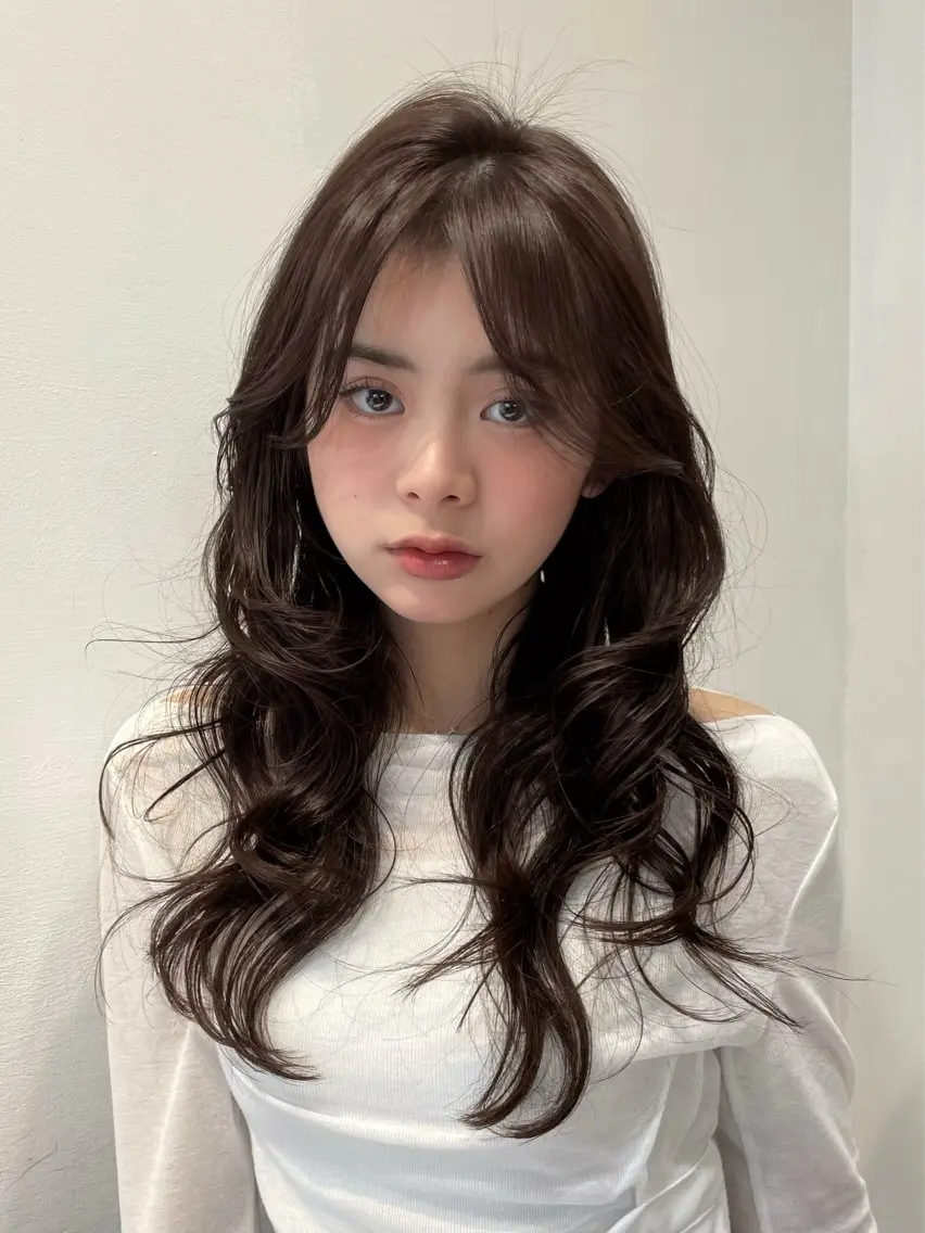 セミロング 骨格補正 レイヤー🌸さくらのヘアスタイル