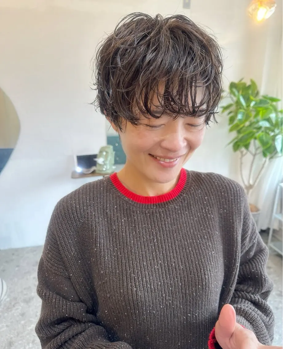 ショート カット パーマ 瀧川 大詩のヘアスタイル