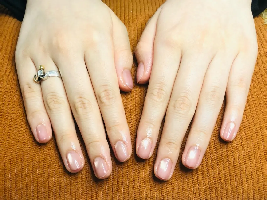 【💅ハンドネイル】ワンカラー🩷オフ無し🩷の写真