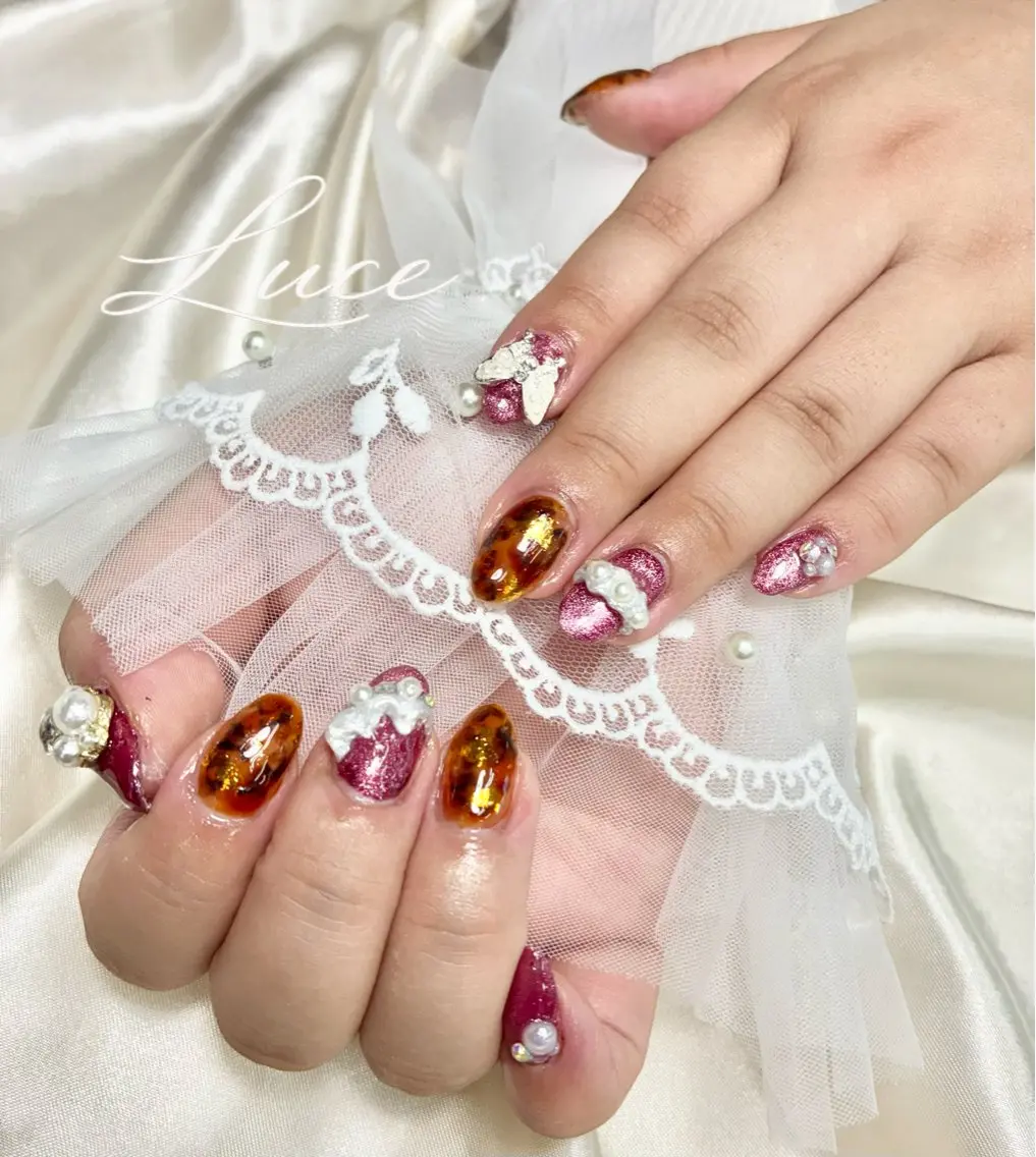 ネイル アートネイル べっ甲ネイル NAIL Luceのネイルデザイン