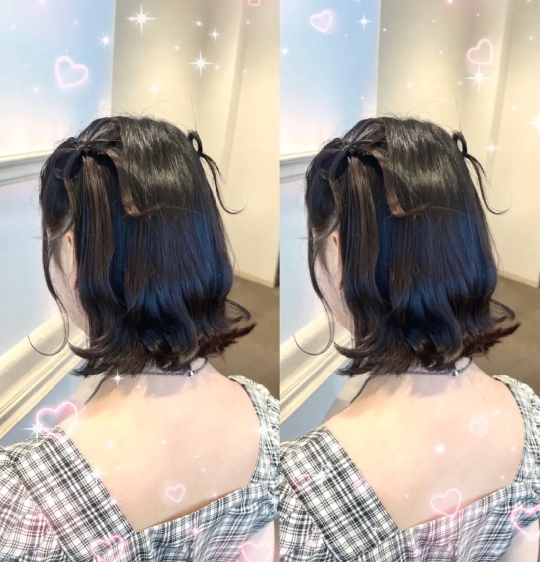 ミディアム ヘアセット ヘアメ/お呼ばれﾍｱ /横浜/nozomiのヘアスタイル