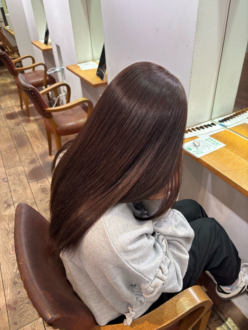 ロング カラー くいた あやなのヘアスタイル