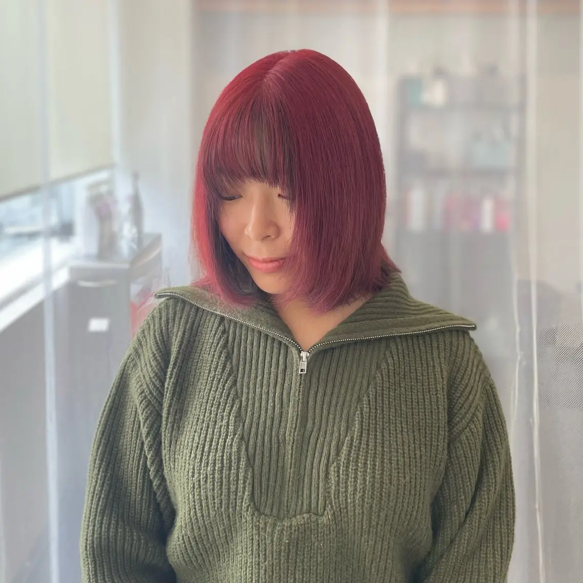 セミロング カラー ヘアカラー トリートメント GaKu/ハイトーン /ブリーチ/レイヤーのヘアスタイル