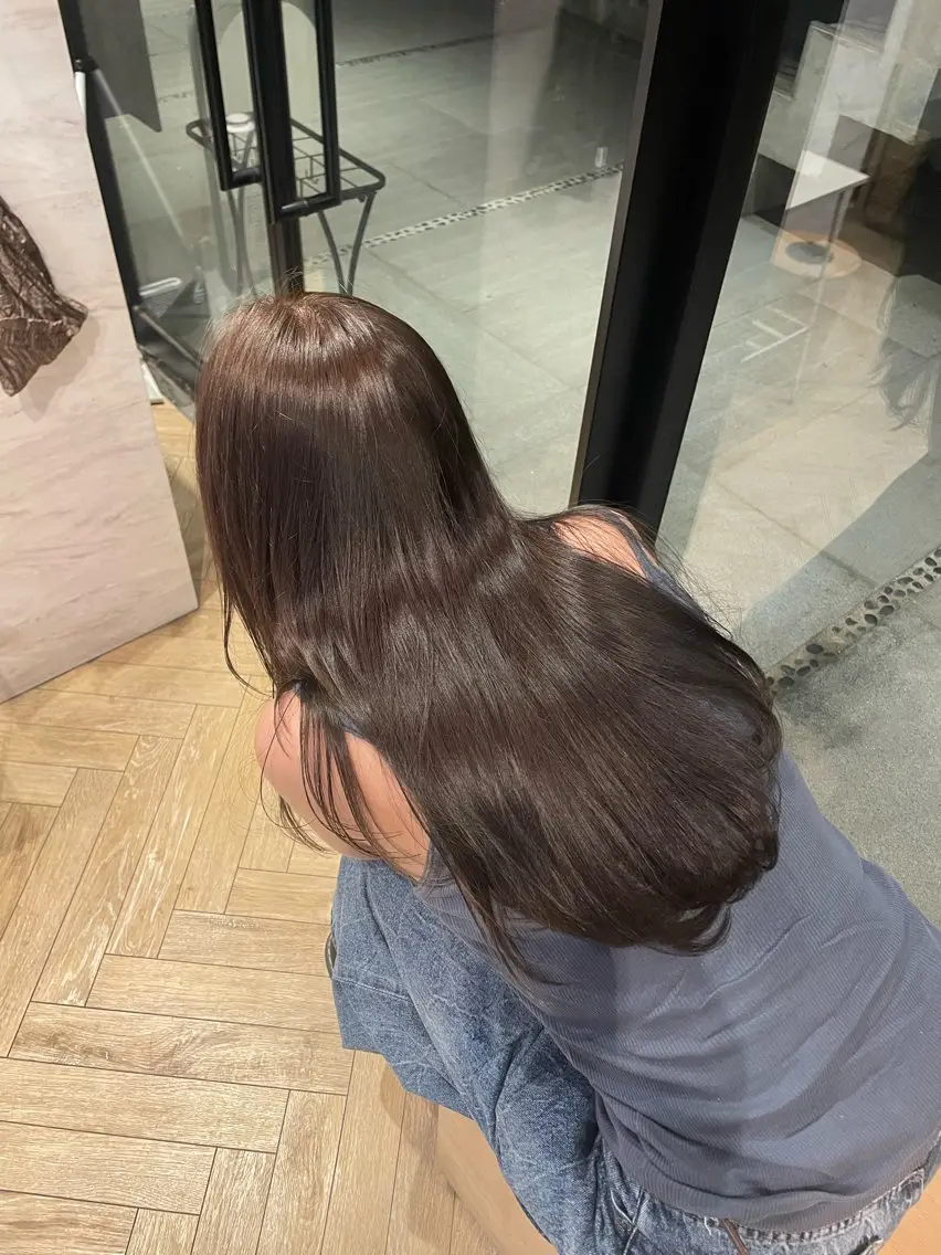 ロング カラー トリートメント うる艶カラー/美髪 トリートメント/めいのヘアスタイル