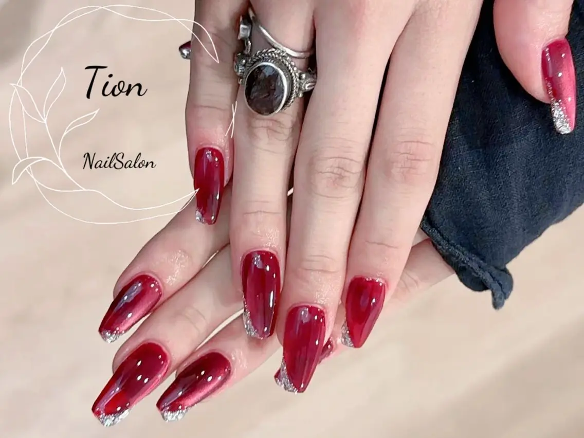 ネイル チークネイル 長さ出し フットネイル フレンチネイル ジェルネイル Nailsalon Tion武蔵小杉店のネイルデザイン