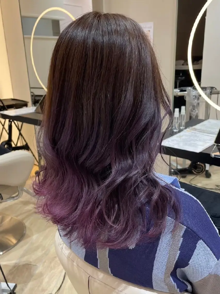 カラー 中谷 朱里のヘアスタイル