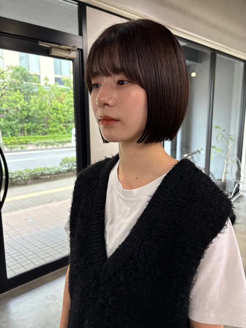 ショート 🌵ボブ/切りっぱな し/ショート藤長芽生のヘアスタイル