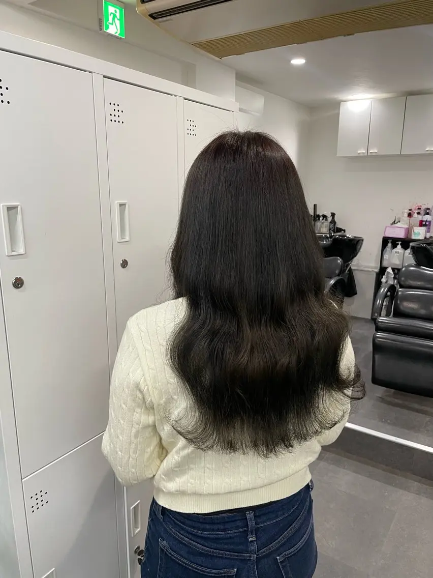 ロング カット ヘアカラー ♡透明感/艶カラー/ M a I ♡のヘアスタイル