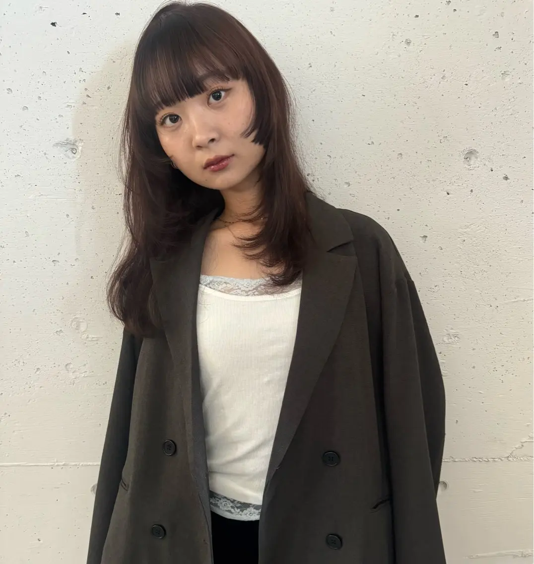 ロング カット ヘアカラー 國原 姫菜のヘアスタイル