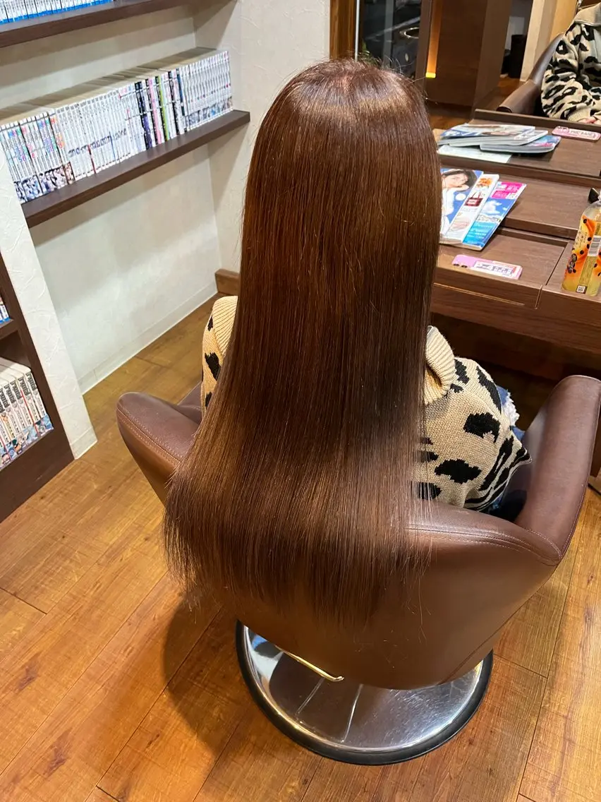 ロング カラー 髪質改善 トリートメント トリートメント タナカ ヒナのヘアスタイル