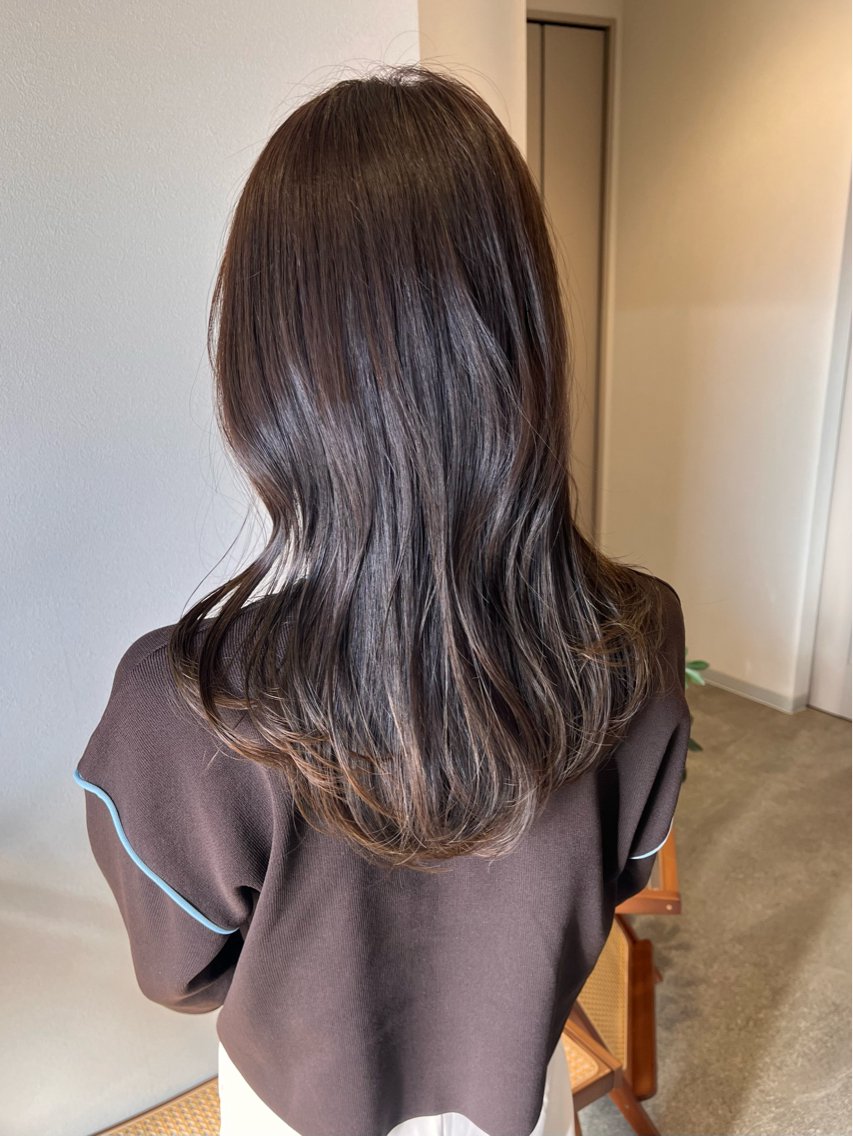 ロング カラー カット ヘアカラー 堀越 エリのヘアスタイル