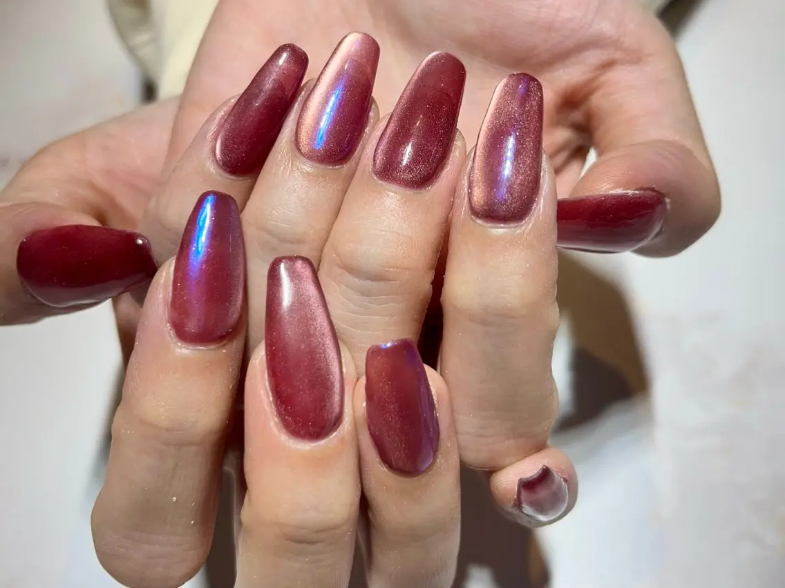 ネイル オーロラネイル マグネットネイル RIKA@salon newsproutのネイルデザイン