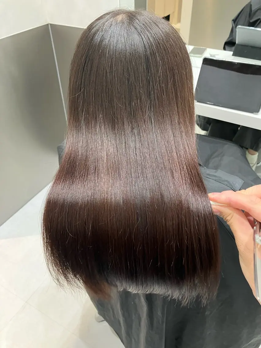 セミロング カット トリートメント 💖ブリーチなし透明 感💖ASAHIのヘアスタイル