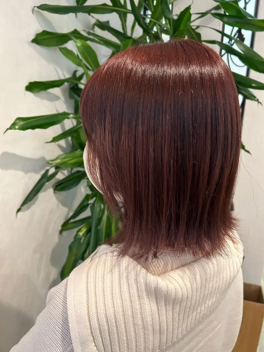 ミディアム ヘアカラー 冨田 果歩のヘアスタイル