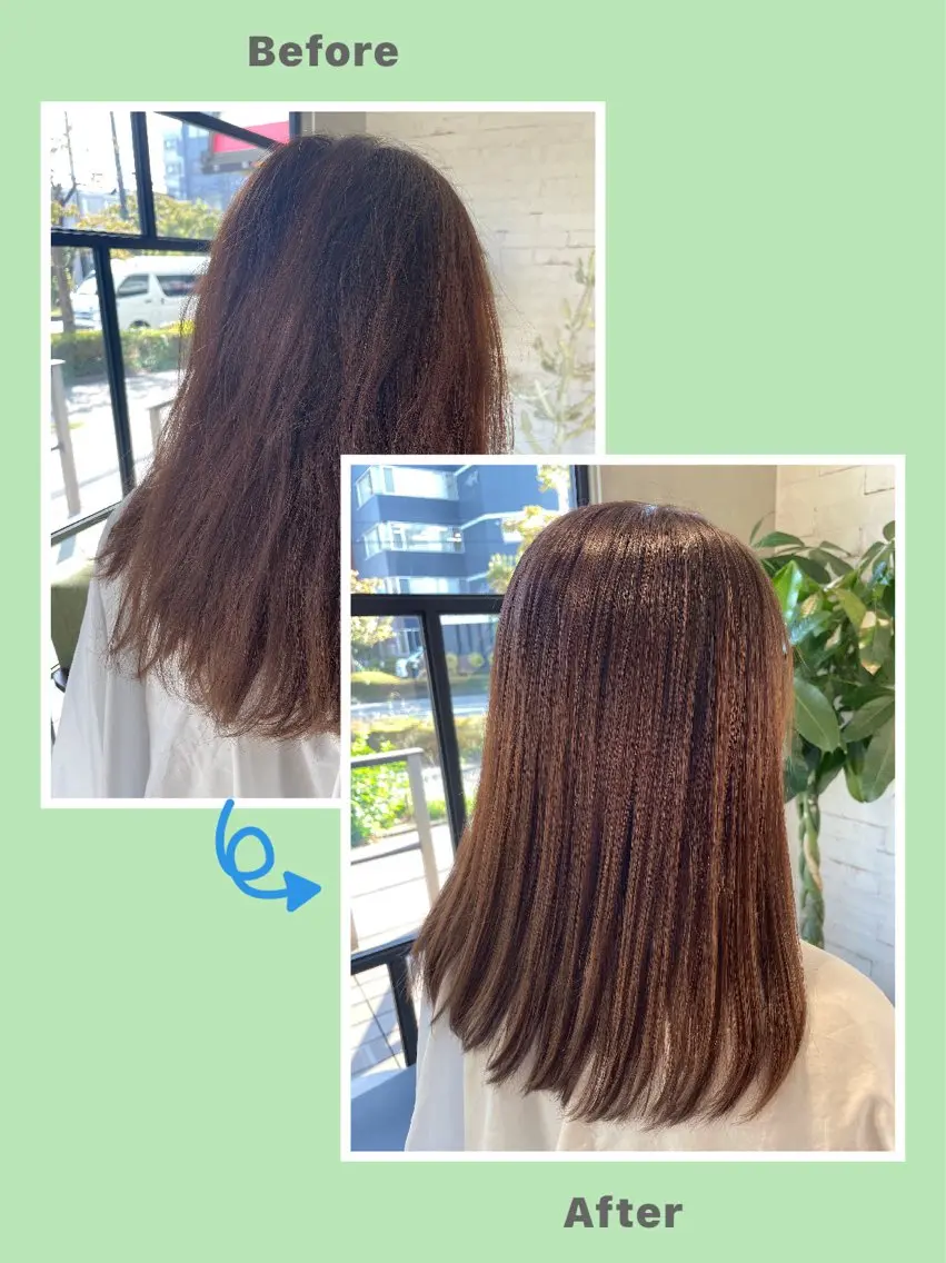 セミロング カラー ハイライトカラー ハイライト 髪質改善 レイヤーカット 縮毛矯正 山村 伸一のヘアスタイル