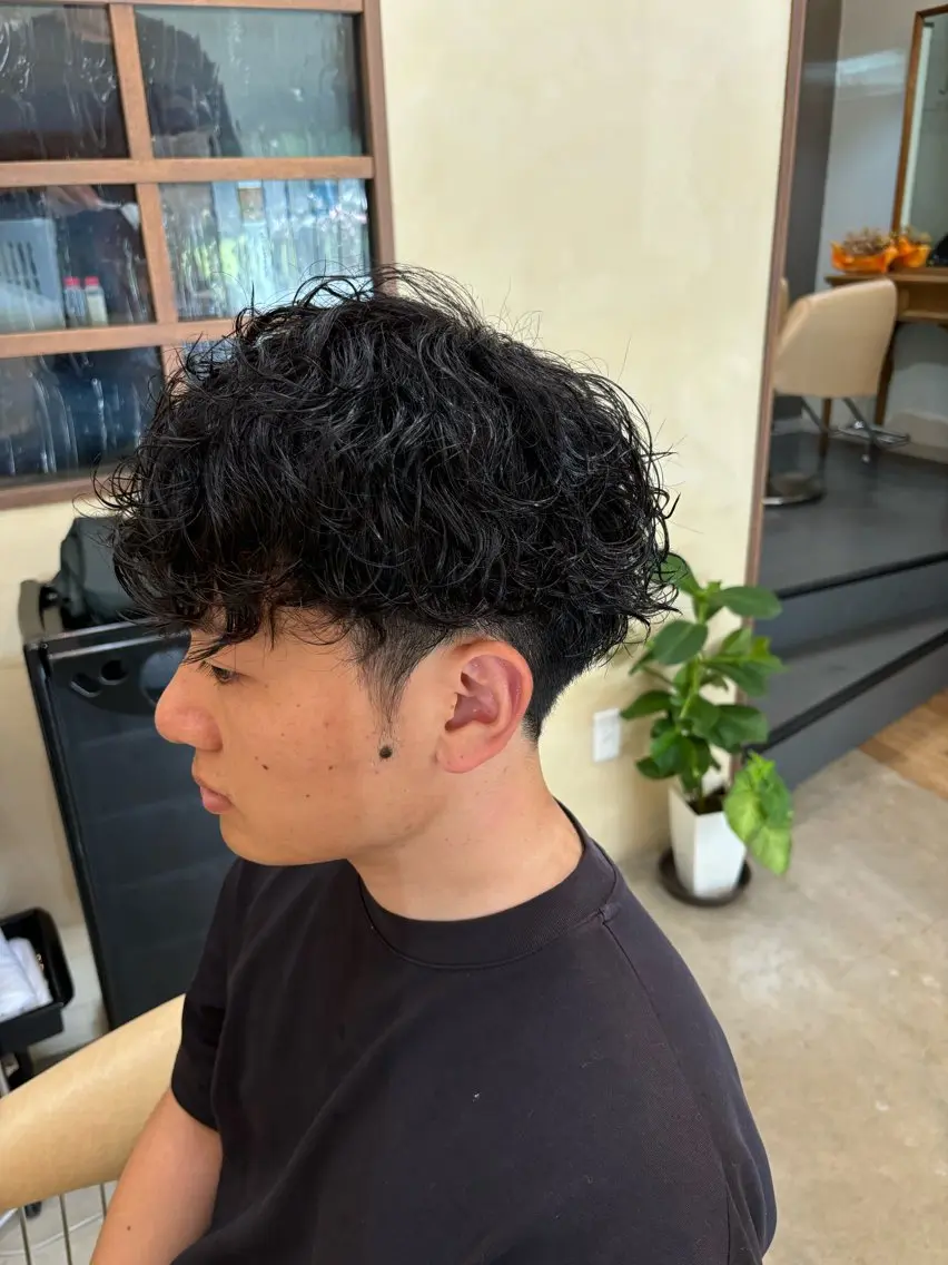 ショート メンズ カット パーマ 鹿児島 TSUBASAのヘアスタイル