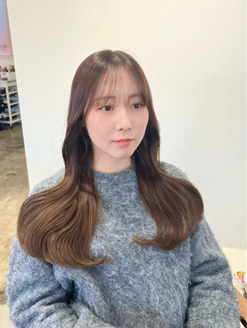 ロング カラー くびれヘア 韓国風ヘア カット ヘアカラー トリートメント 【韓国風くびれヘア】 joule小木曽輝のヘアスタイル