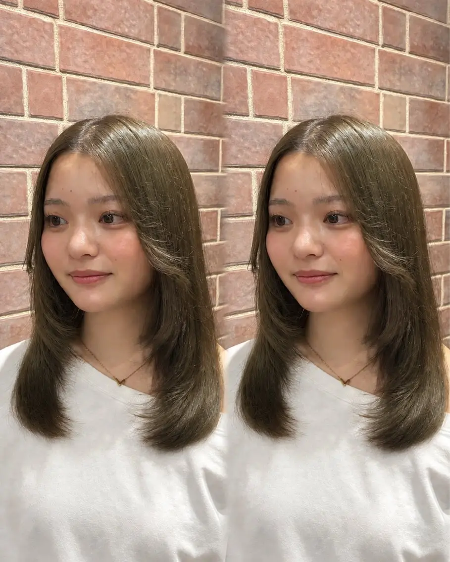ミディアム カット ヘアカラー トリートメント 🍀新規指名No1 🧸まなのヘアスタイル