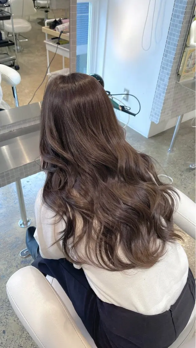 ロング レイヤーカット ロング カット ヘアカラー レイヤーカット✂︎ きじま　まなのヘアスタイル
