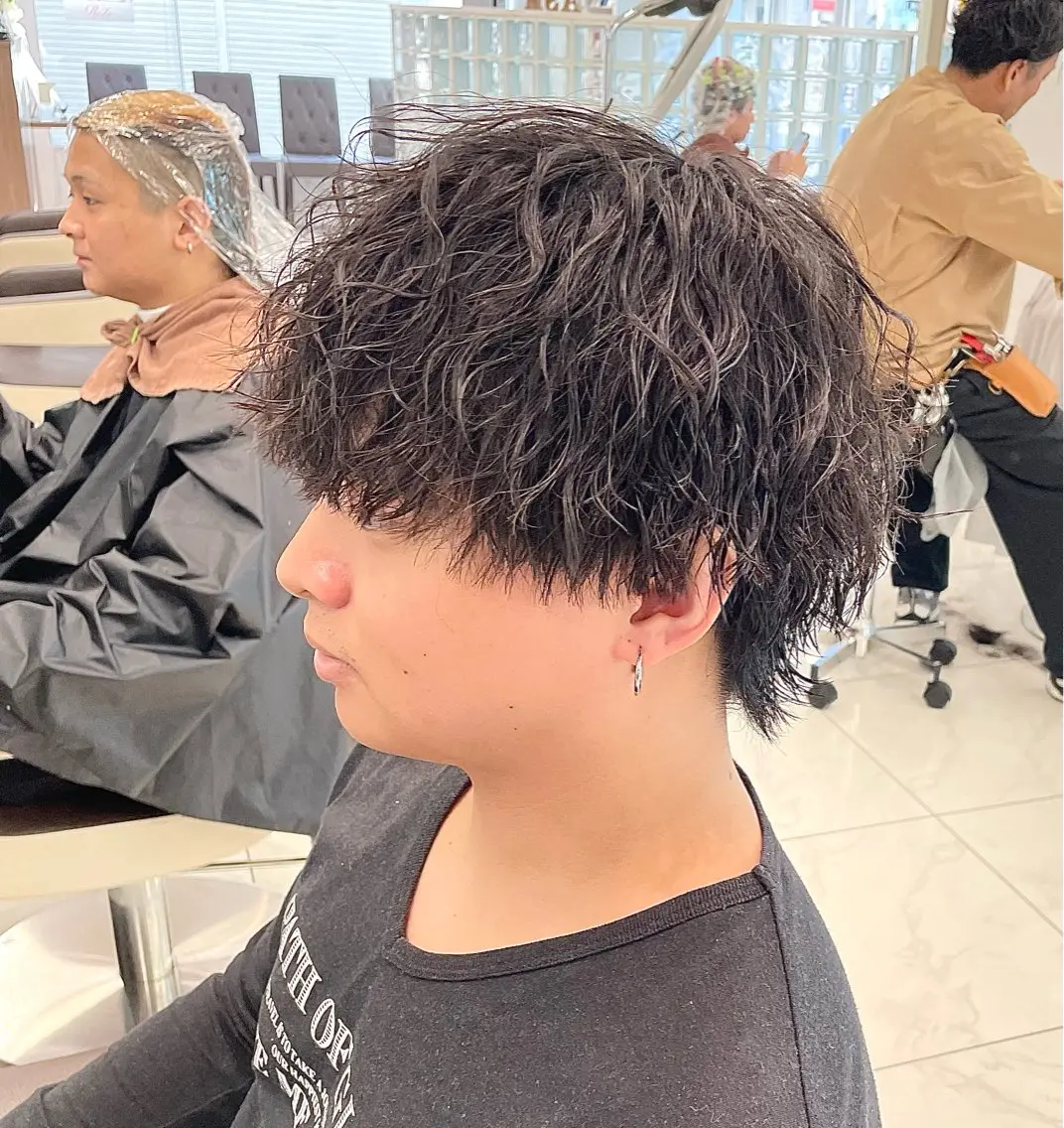 ショート パーマ メンズ カット パーマ 【メンズ特化】 池田大成✂︎のヘアスタイル
