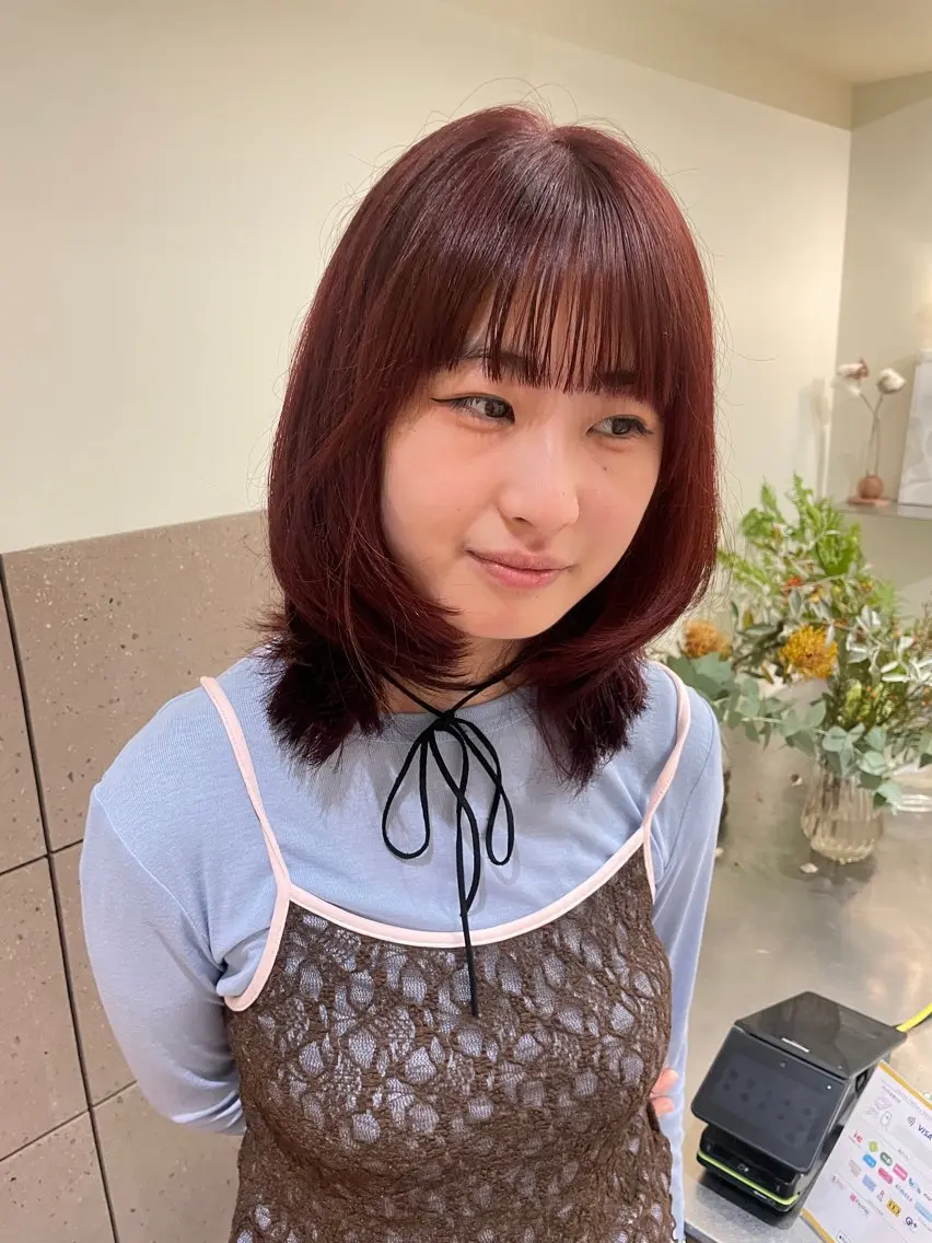 ミディアム カラー ヘアカラー JURI /HUIのヘアスタイル