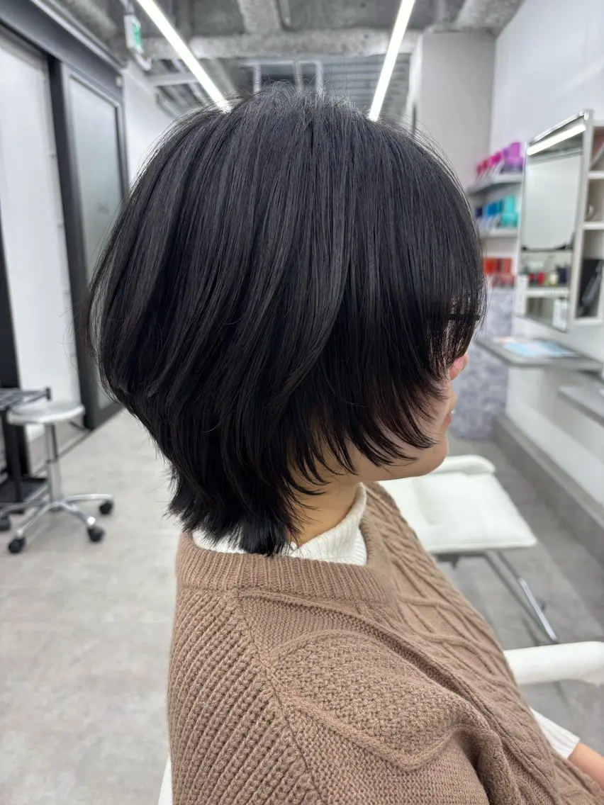 ショート ショートヘア 小顔カット ウルフカット カット 関山浩平ショート /ボブ/ヘアセットのヘアスタイル