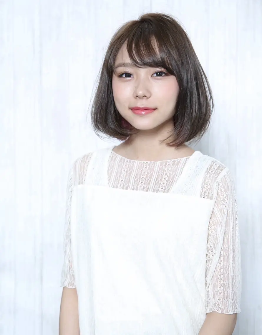ミディアム ボブ タケタ モカのヘアスタイル