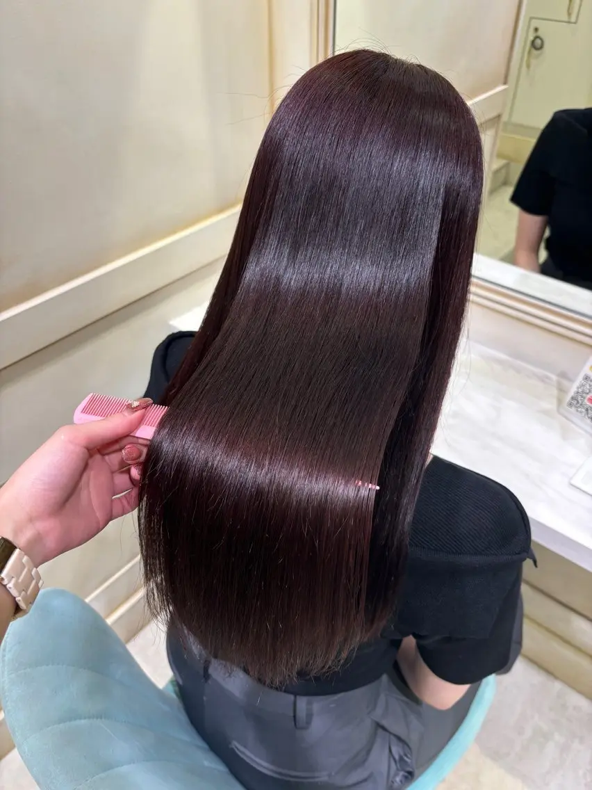 ロング ピンクブラウン 🌷ピンク/韓国風 暖色カラー ゆい🌷のヘアスタイル