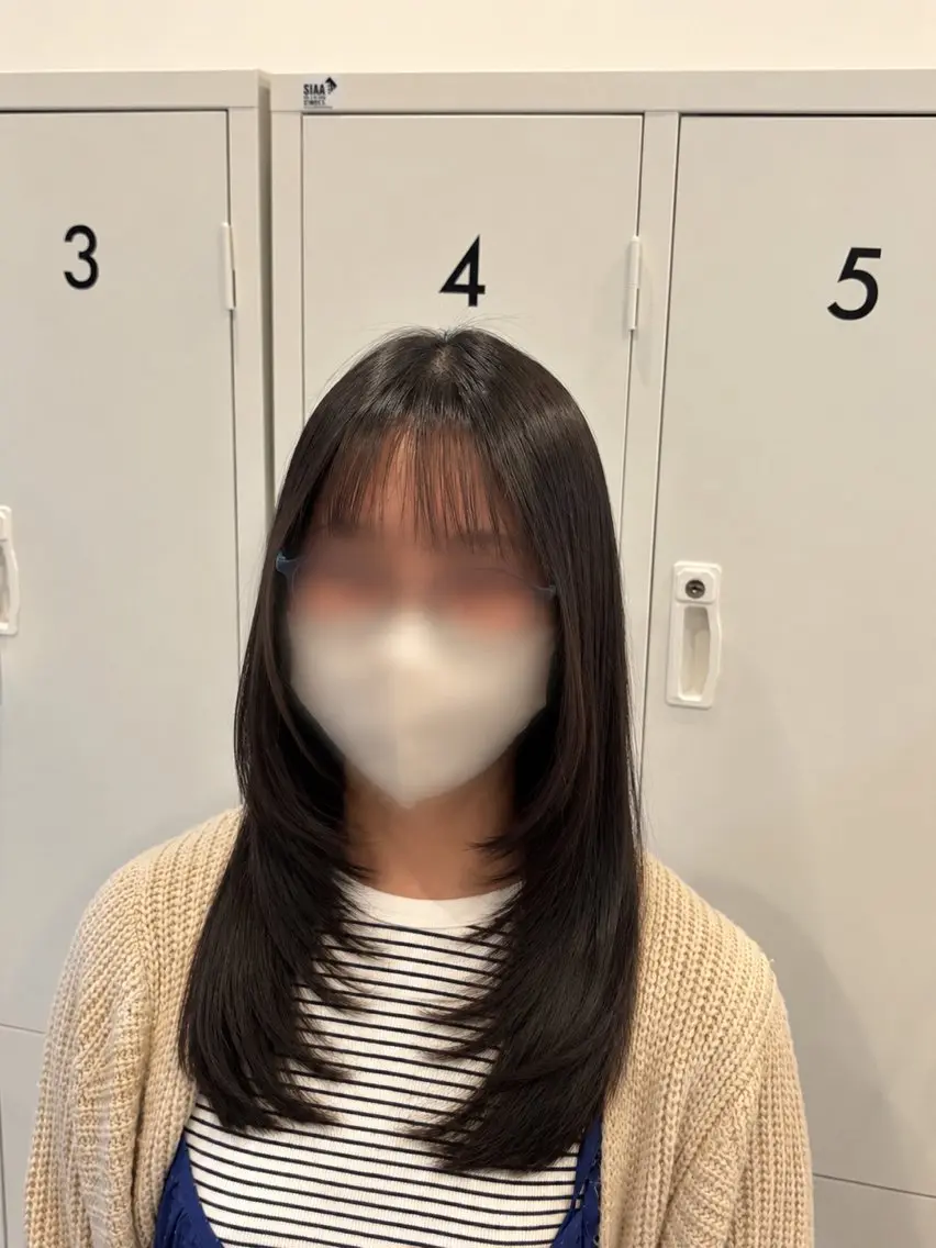 ロング カット ヘアカラー Agu hair muta 大山佑将のヘアスタイル