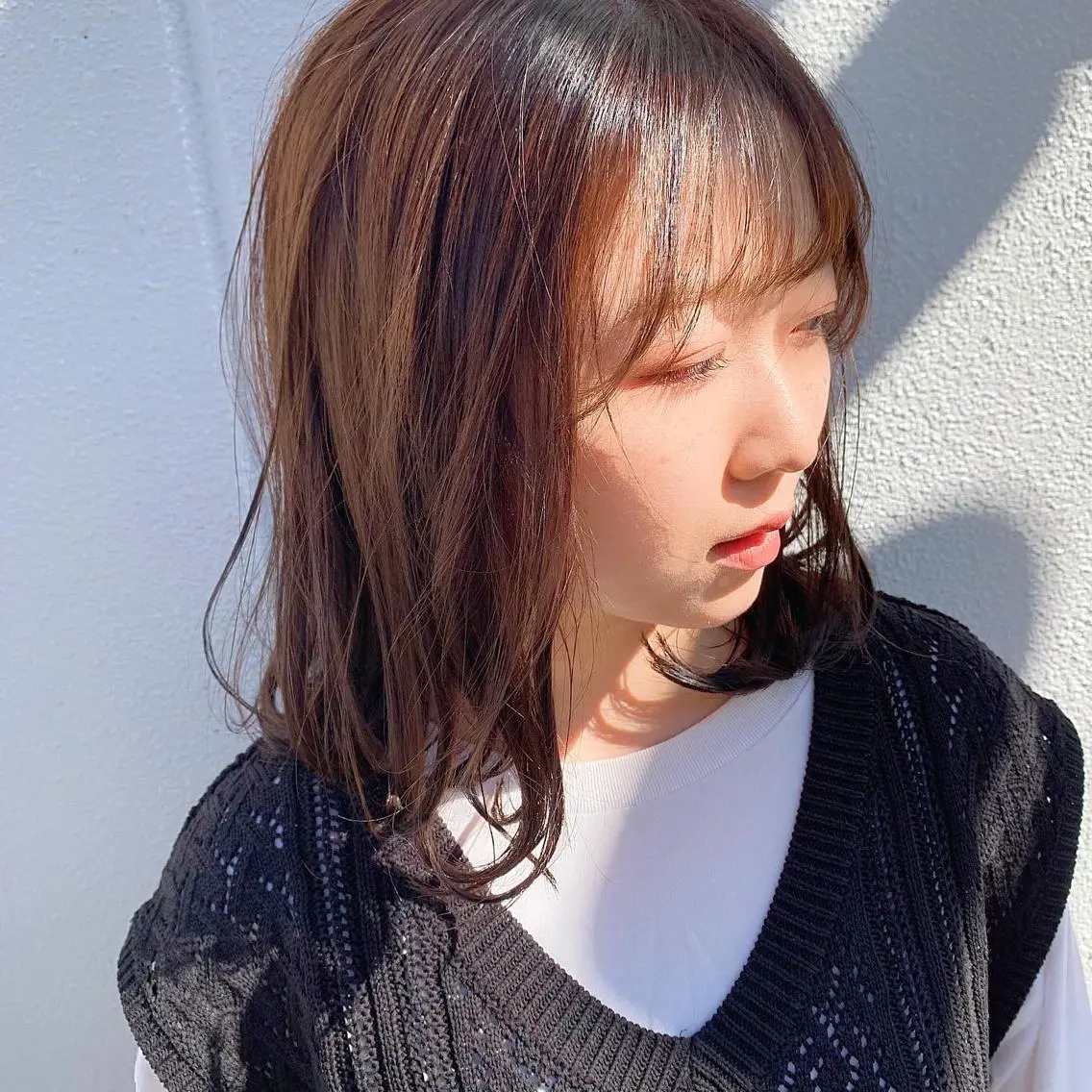 ミディアム カラー 中川 竜誠のヘアスタイル