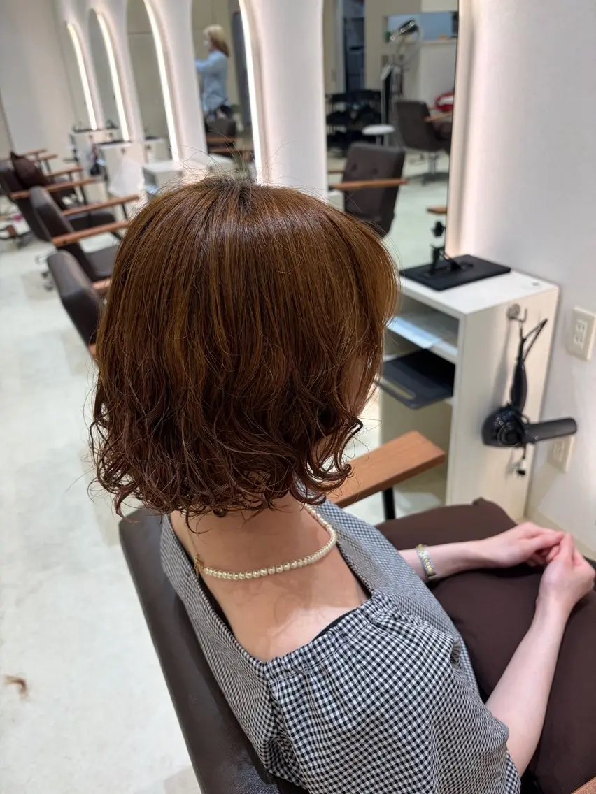 ミディアム カット パーマ トリートメント VISAGE dio /みゆのヘアスタイル