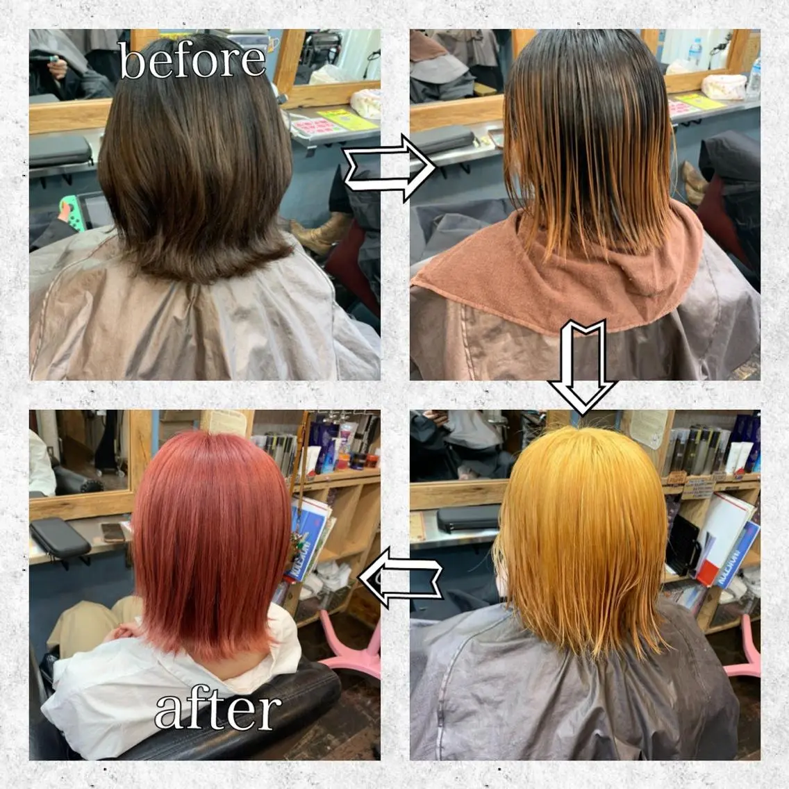 ミディアム カラー ブリーチ ダブルカラー ピンクカラー トリートメント カラーモデル募集ෆ‪ ＳＡＥのヘアスタイル