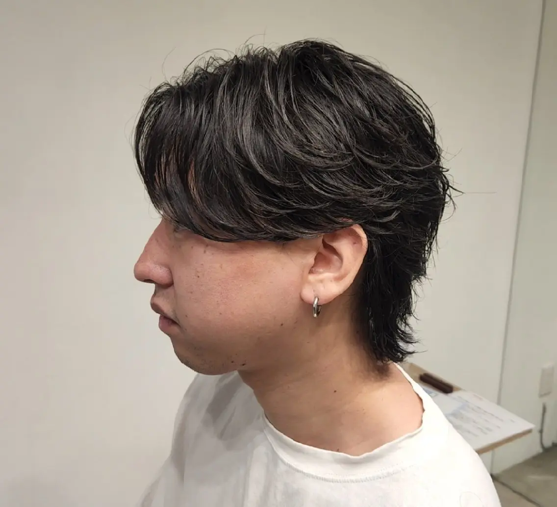 ミディアム メンズ パーマ 【イケメン風パーマ】 SHOFYのヘアスタイル