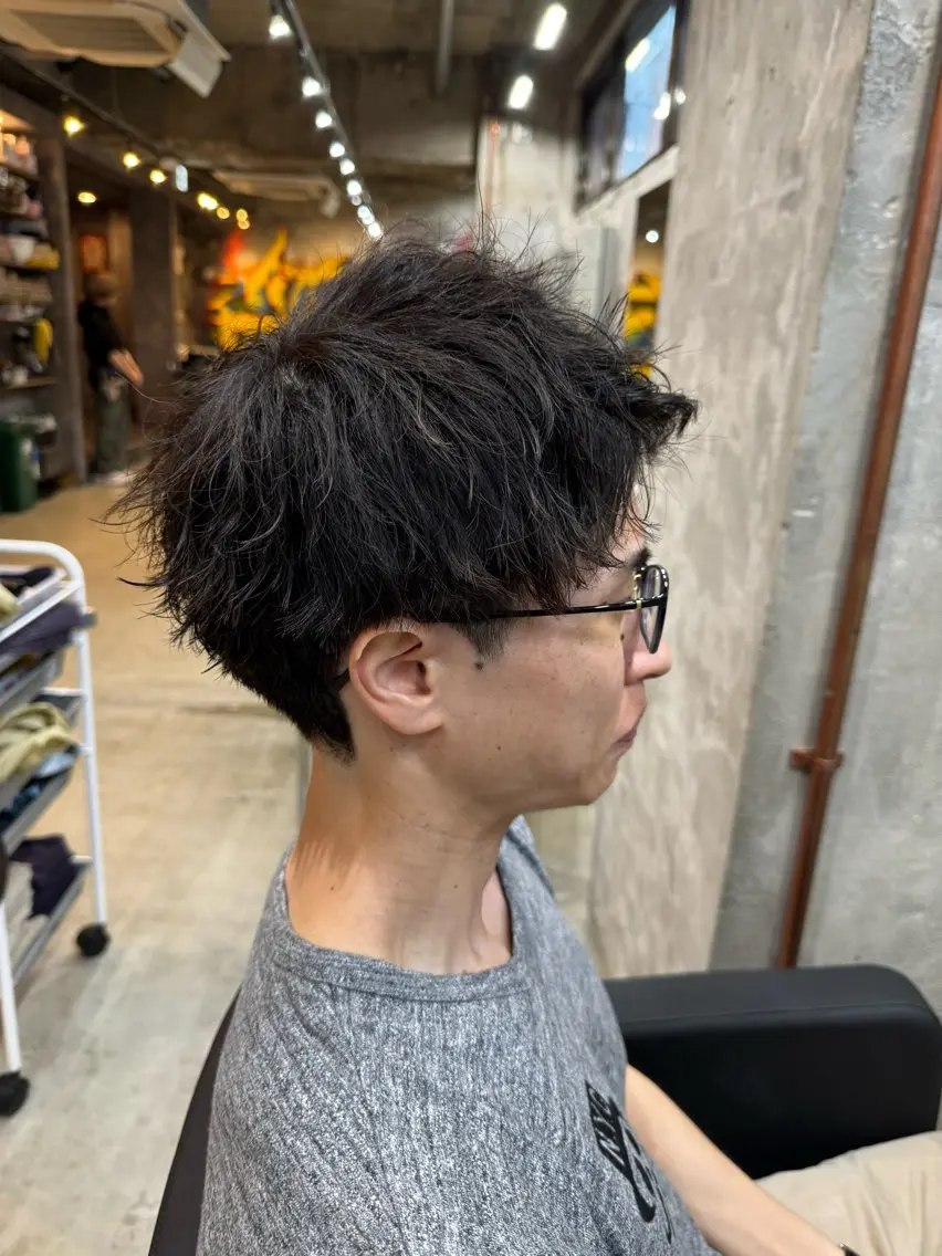 ショート パーマ メンズ 【モデル大募集🔥】 kearny錦糸町のヘアスタイル
