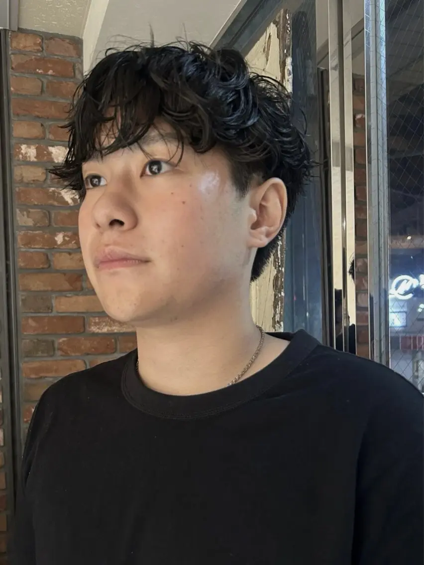 パーマ メンズ メンズパーマ カット パーマ momona english okのヘアスタイル