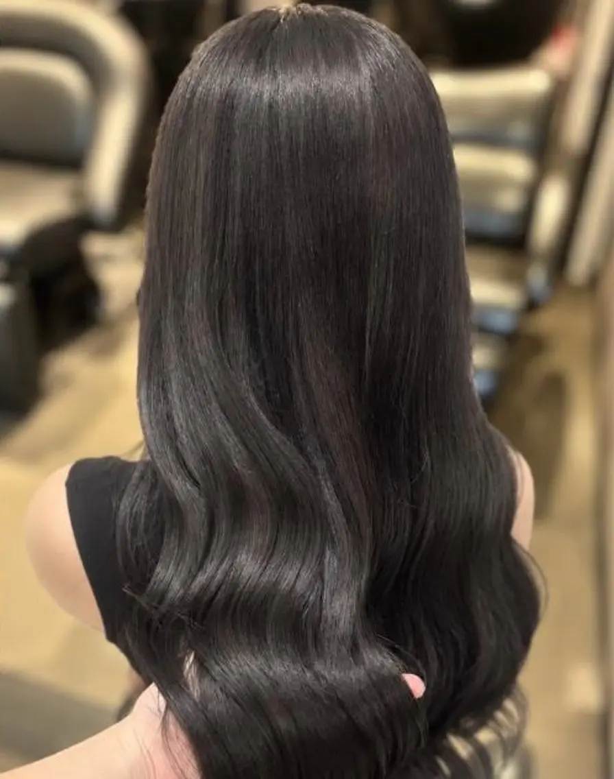 ロング カラー ダークグレー ダークグレージュ グレージュ ヘアカラー トリートメント 🍒さき🍒大宮/ 艶カラー特化のヘアスタイル