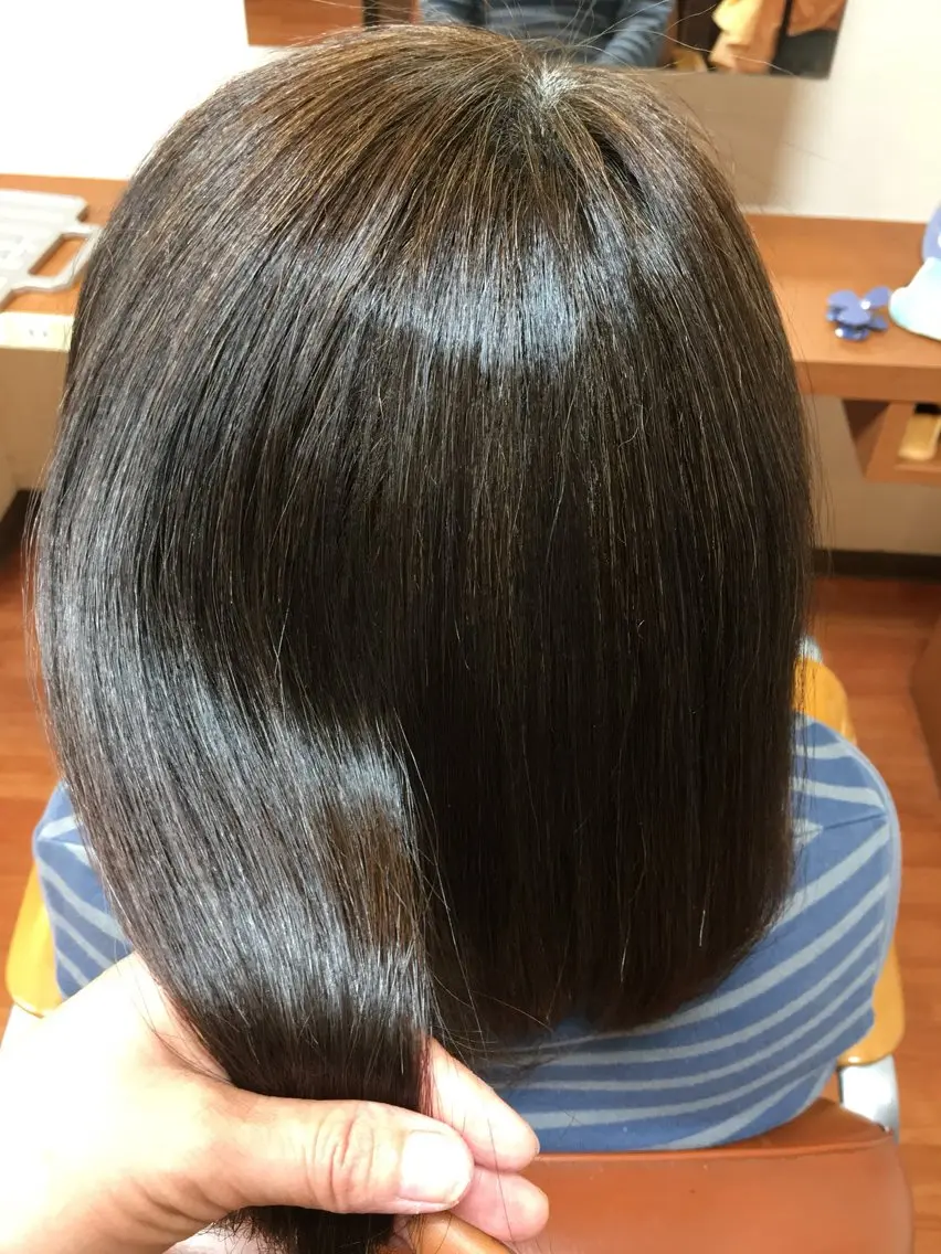 ロング 高畑駅×縮毛矯正 縮毛矯正×湯浅貴子のヘアスタイル
