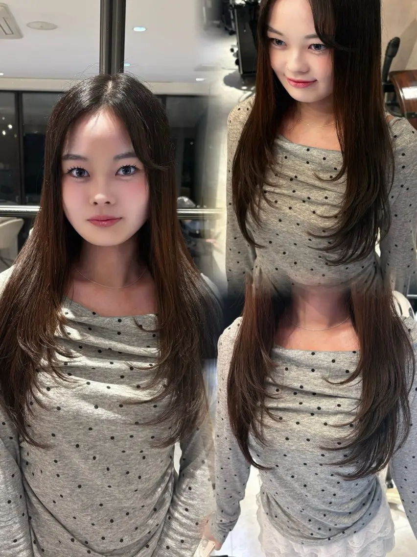 ロング ハイレイヤー レイヤーカット 🩶kind虎井遥音 カットモデル募集🩶のヘアスタイル