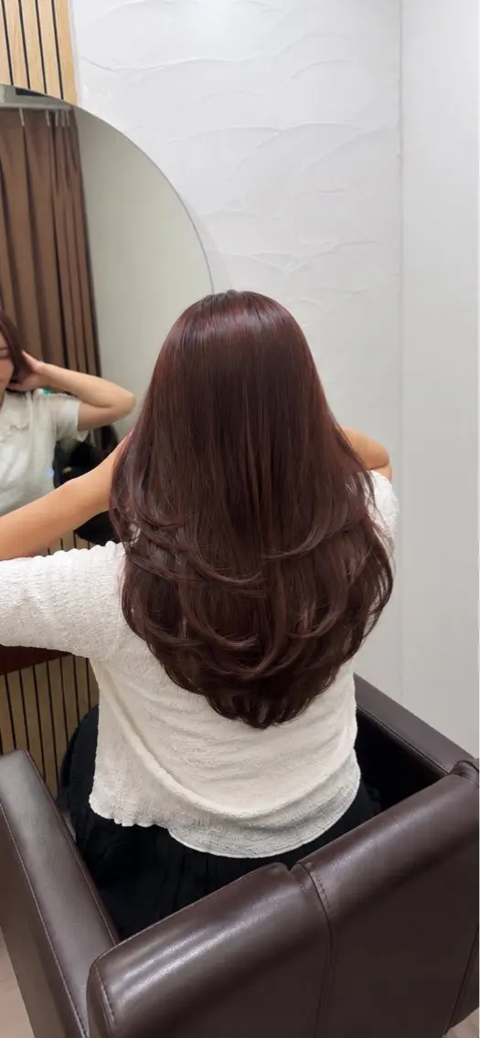 ロング カット ヘアカラー トリートメント ヘッドスパ ヘアセット 盛れる艶カラー× レイヤーカット/咲来のヘアスタイル